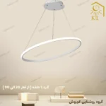 لوستر مدرن اس ام دی مدل حلقه ای یک طبقه قطر 90